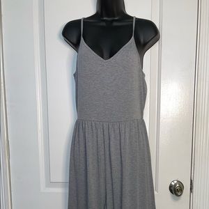 Tall Grey Knit Jumpsuit